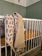 Couverture double face Sherpa & gaze de coton personnalisée