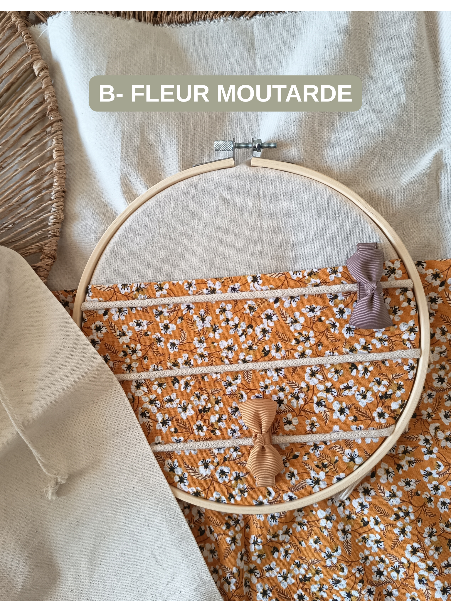 Tambour Porte-Barrettes Personnalisé – Organisateur Barrettes Enfant pour Chambre et Salle de Bain