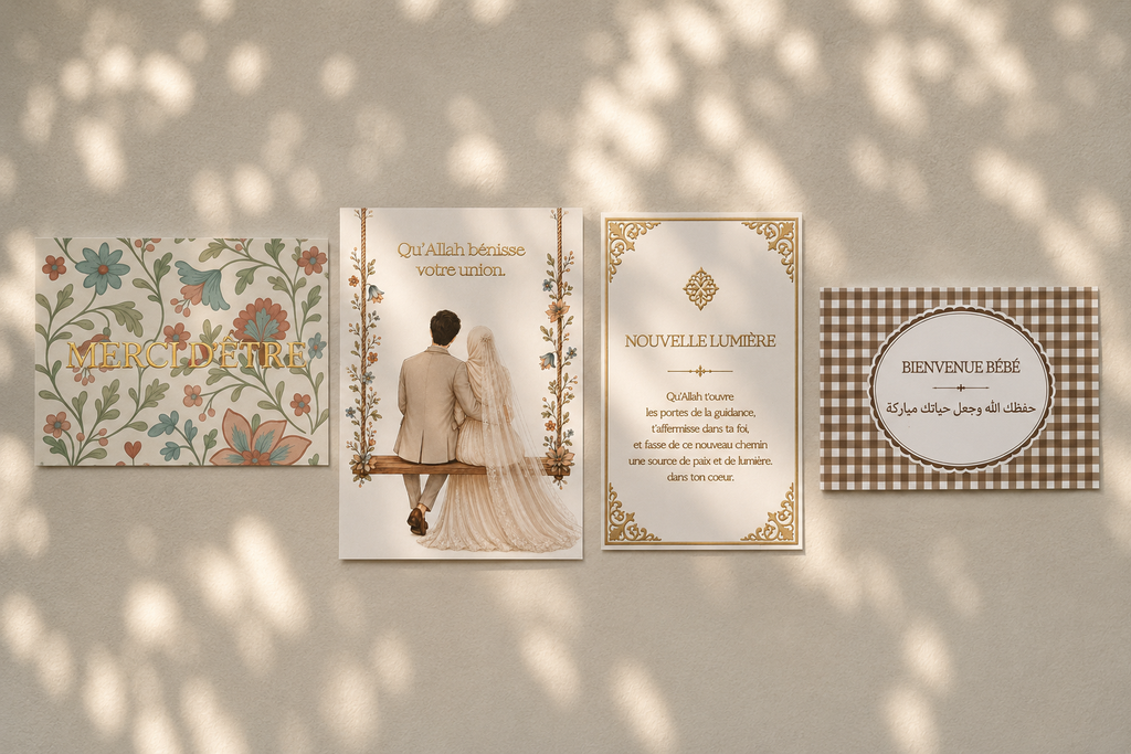 Lot de cartes « Événements de la vie musulmane »