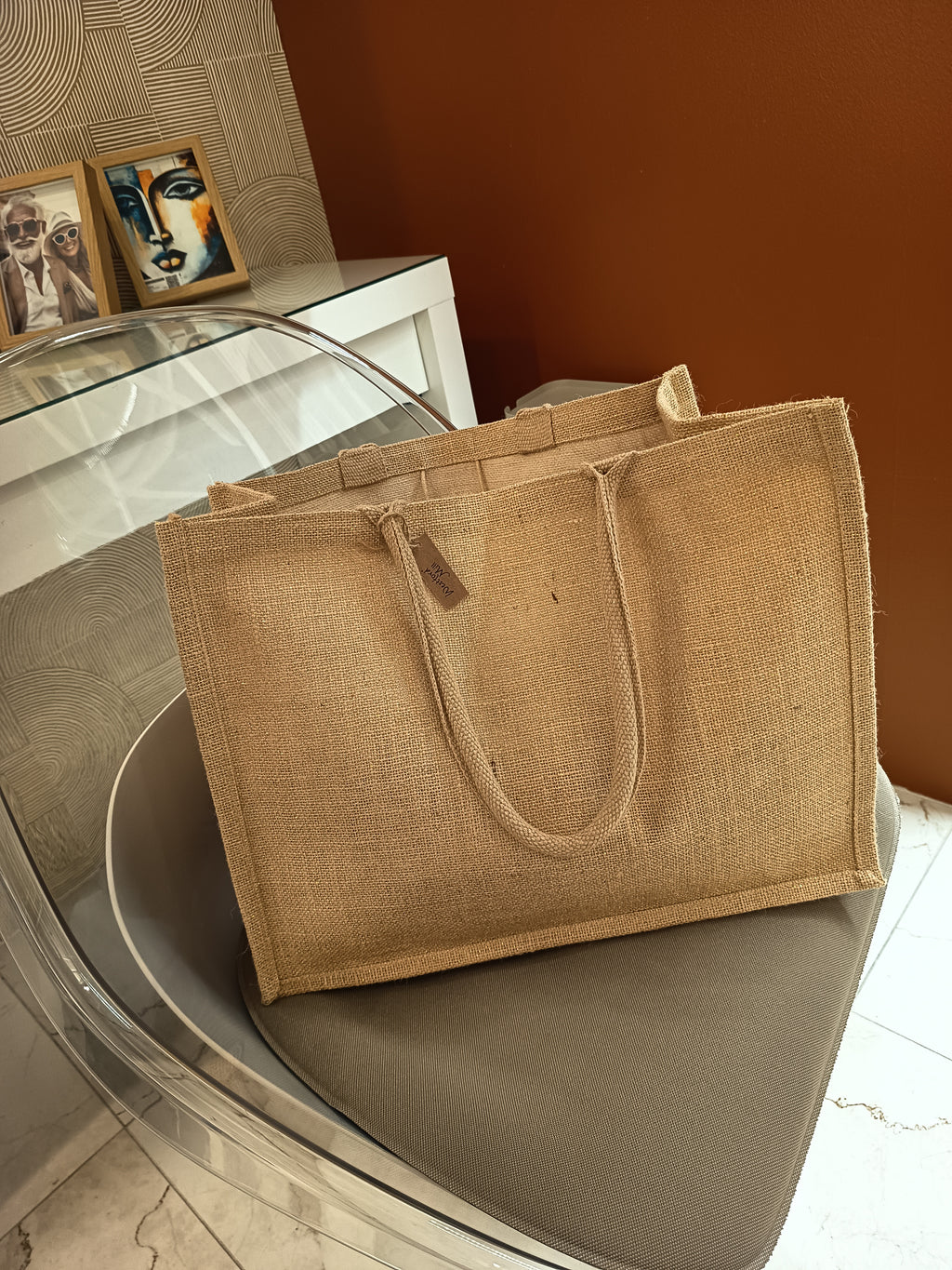 Sac jute scintillant