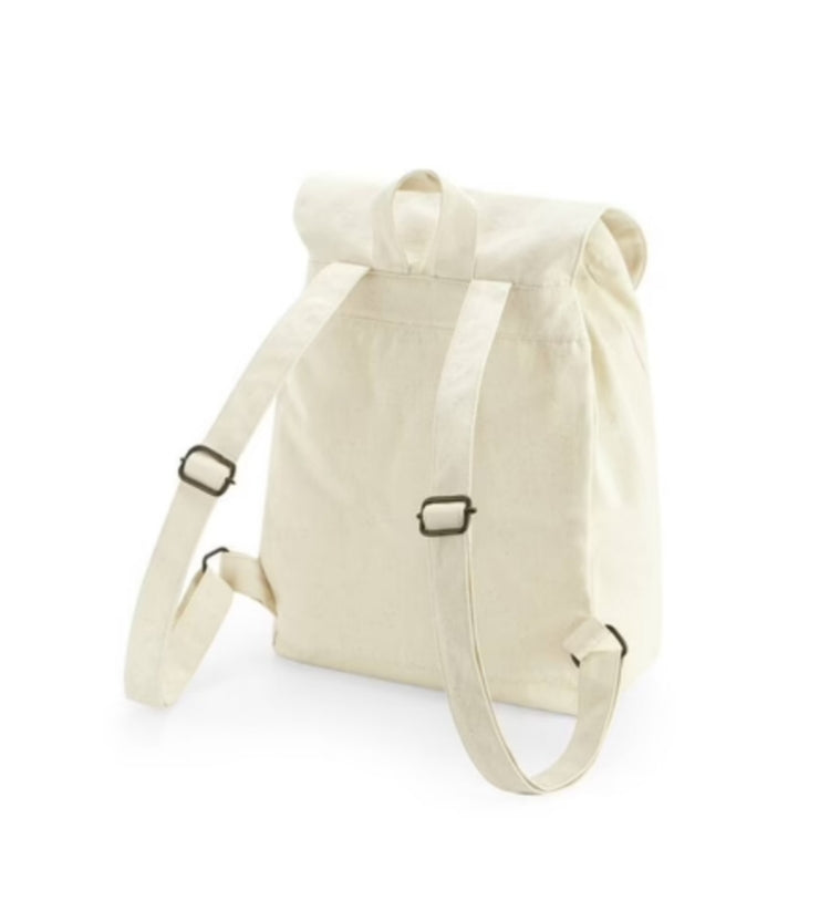 Sac à dos adulte personnalisé – prénom ou message – coton biologique OCS